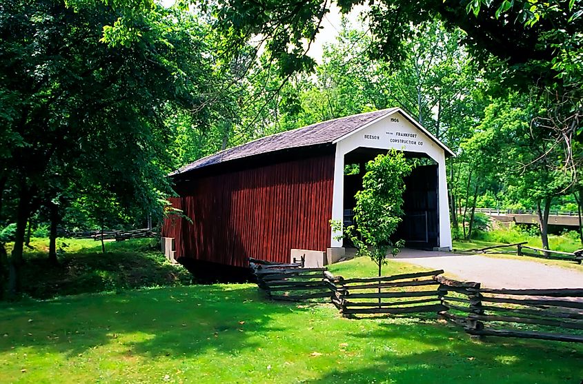 The Billie Creek Bridge in Rockville, Indiana. 