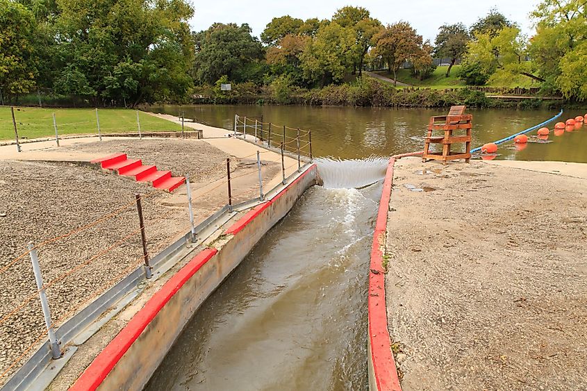 The New Braunfels Tube Shoot - a water slide on the Comal River