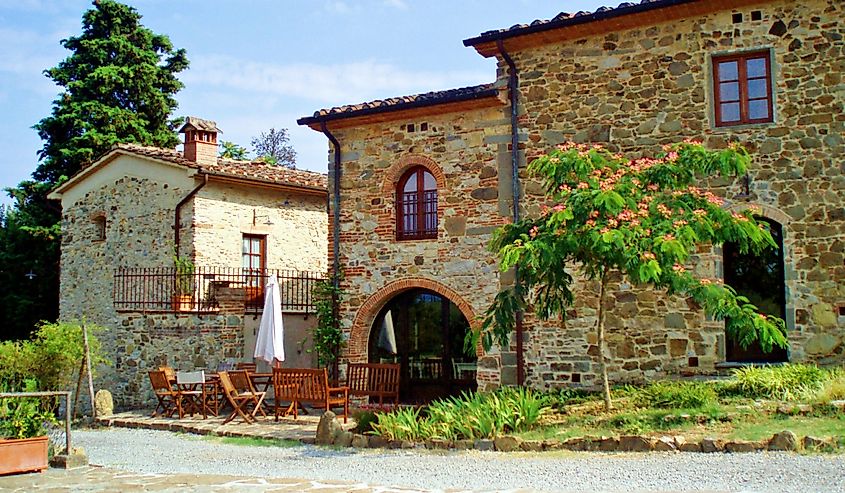 Tuscan farmhouse in Carmignano in Prato, Italy