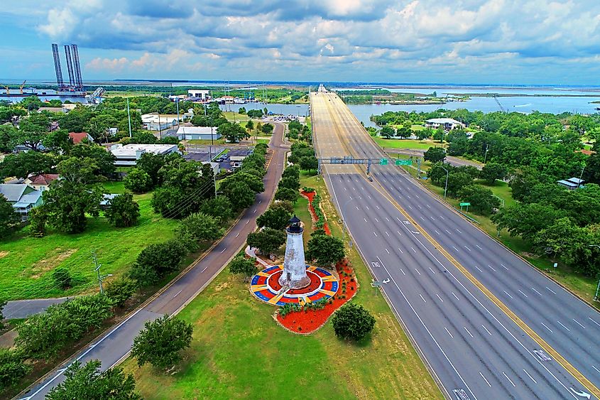 Round Island Lighthouse in Pascagoula, Mississippi