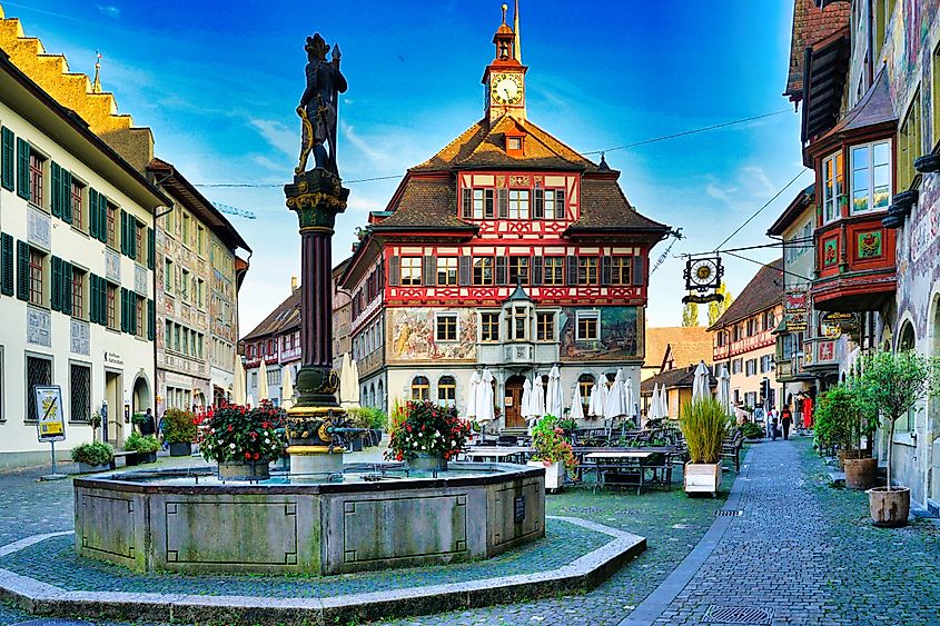 Town Hall Square in Stein am Rhein, Switzerland