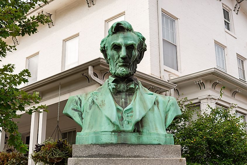 Lincoln bust at the Geneseo Historical Museum in Geneseo, Illinois