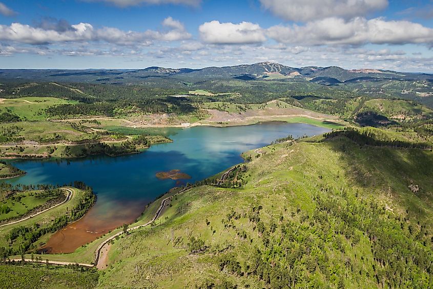 Aerial view of Sheridan Lake, South Dakota