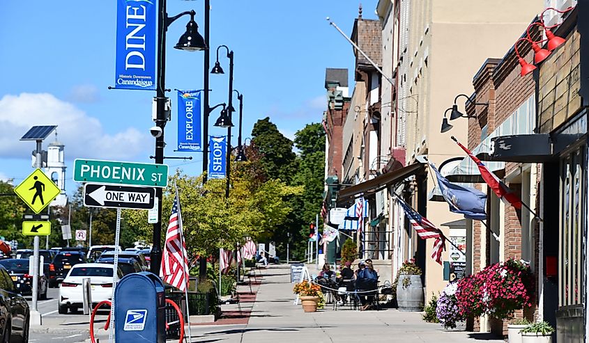 Main Street in downtown Canandaigua, New York.