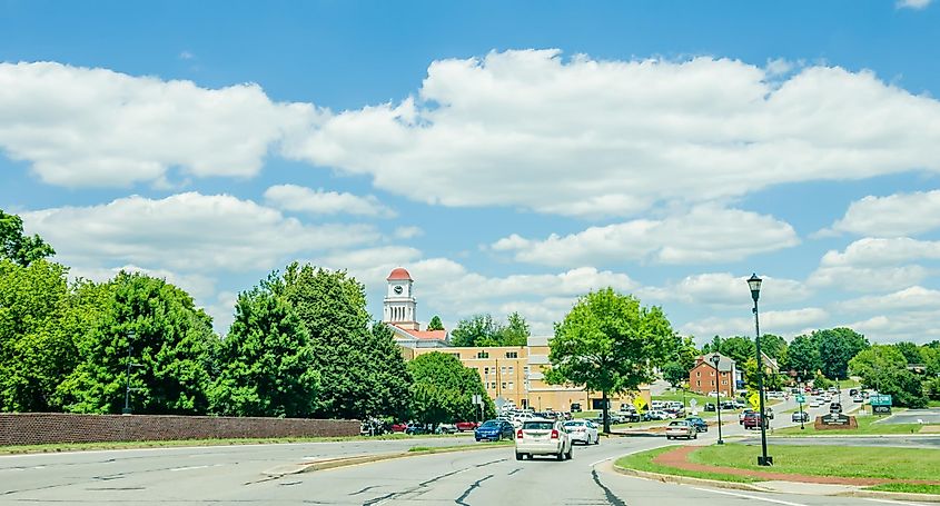 Street view in Maryville, Tennessee