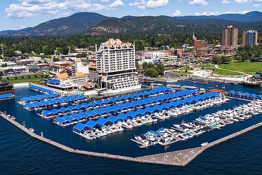 Downtown Coeur d'Alene, Idaho.