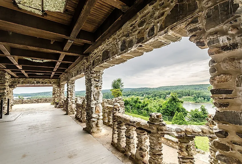 View from the Gillette Castle terrace in East Haddam, Connecticut.