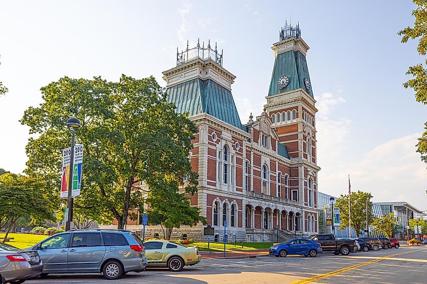 The Bartholomew County Courthouse in Columbus, Indiana, USA.