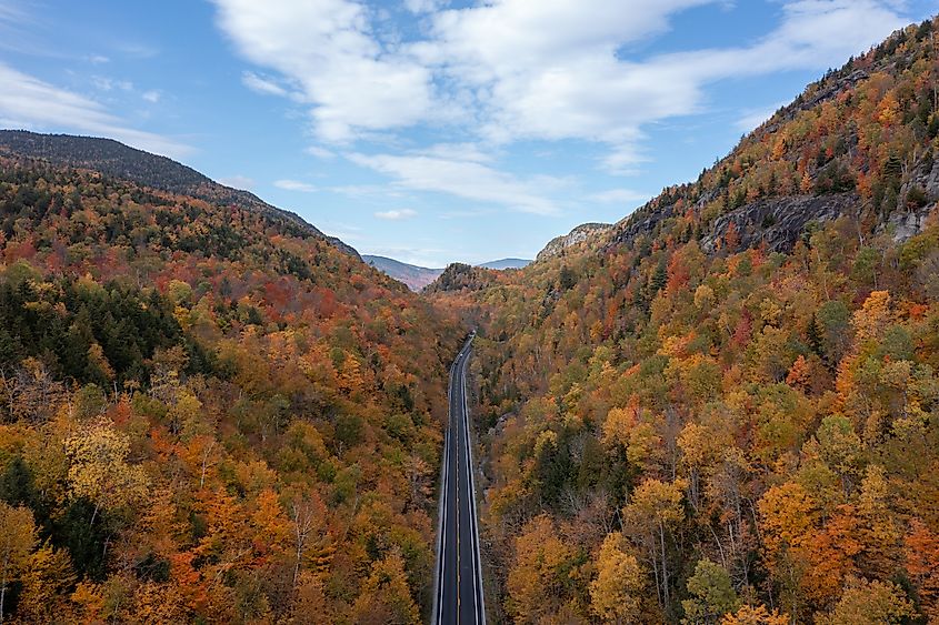 Fall foliage near Keene, New York.