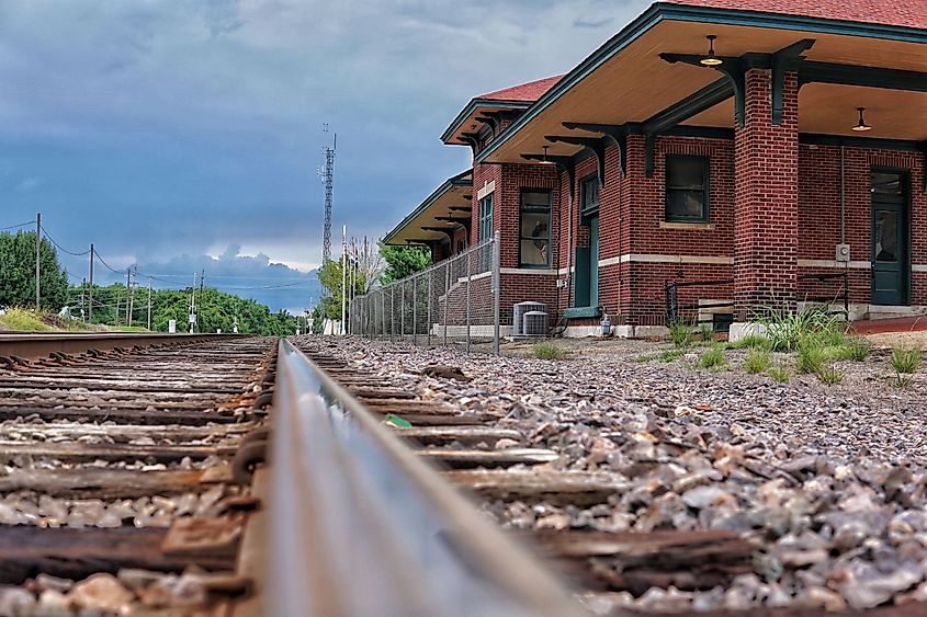 Russellville Train Depot historic railroad station in Arkansas