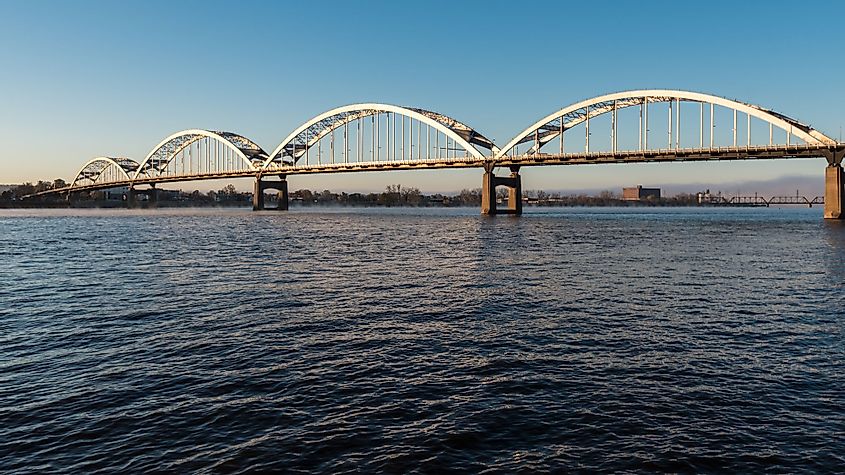 Centennial Bridge in Davenport, Iowa