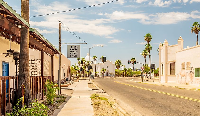 Downtown Ajo, Arizona.