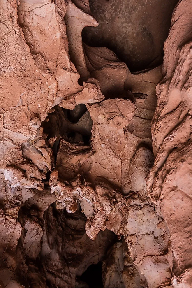 Mineral formations inside Wind Cave, South Dakota.