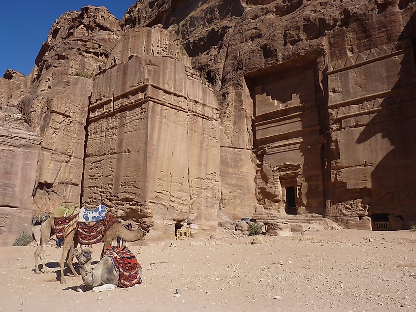The "Street of Facades" in Petra.