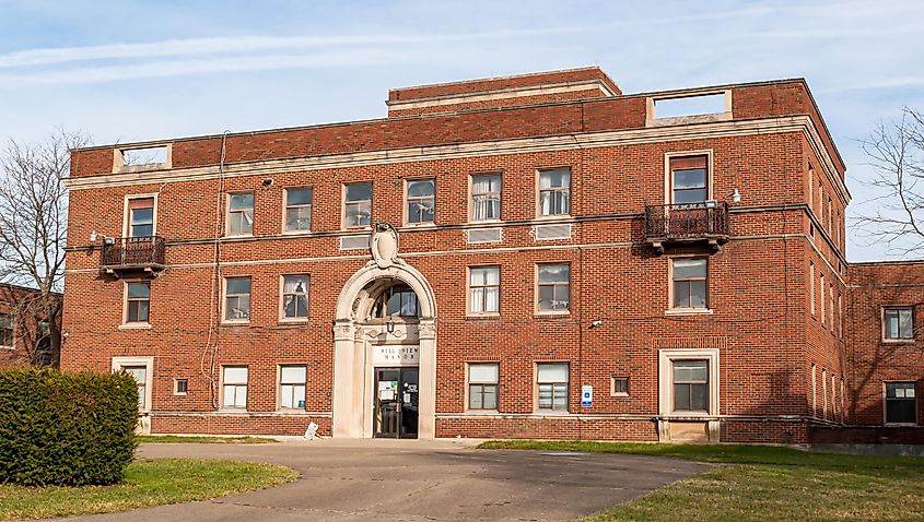 Hillview Manor in New Castle, Pennsylvania, USA. A closed nursing home that is now known for being supposedly haunted and offers tours and investigations