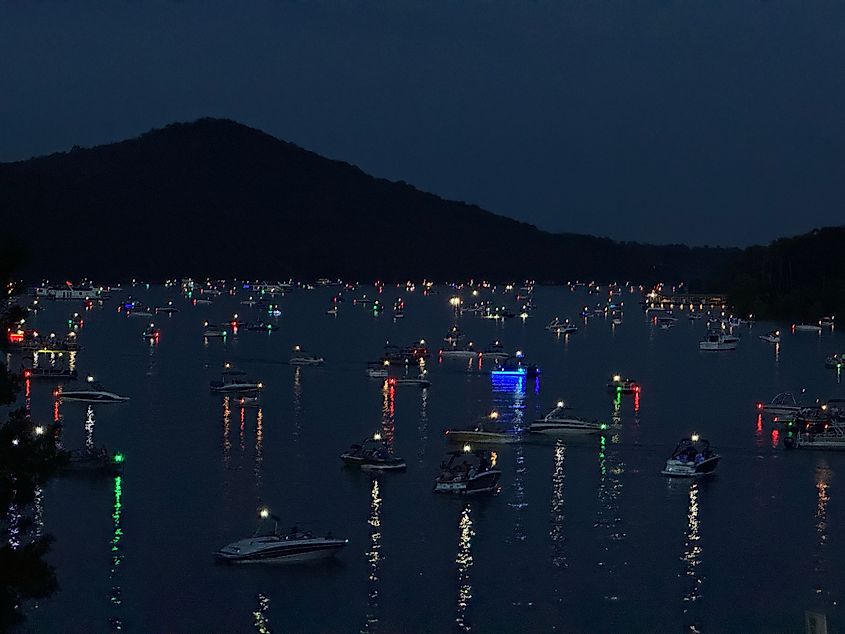Table Rock Lake near Shell Knob, Missouri, on the Fourth of July.