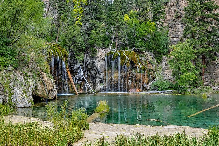 waterfalls at Hanging Lake in Glenwood Canyon