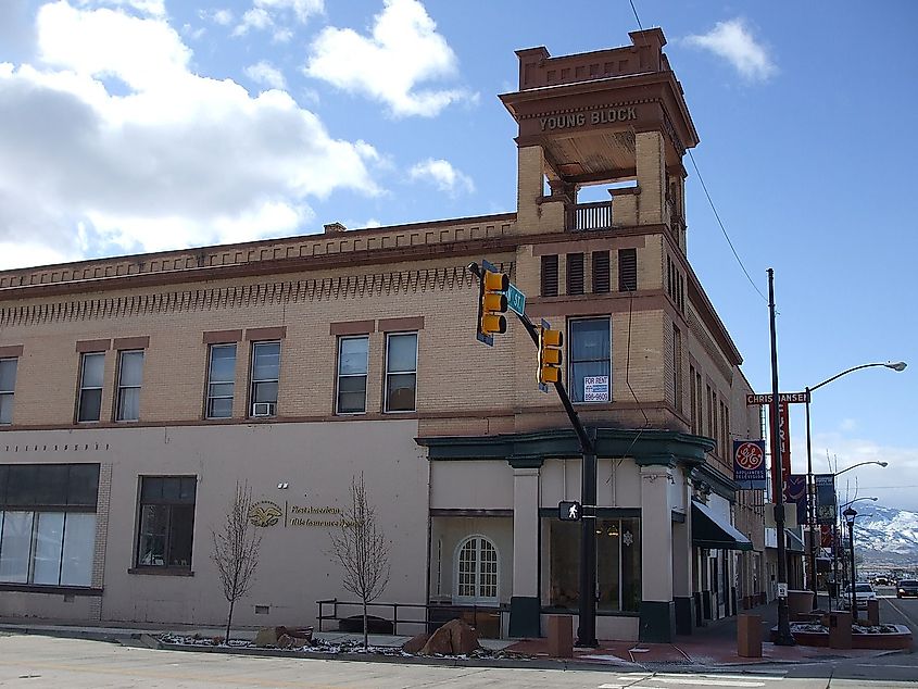 Young Block, a historic building in Richfield, Utah.