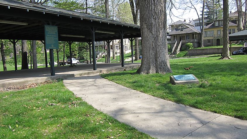 A park in Winona Lake, Indiana.