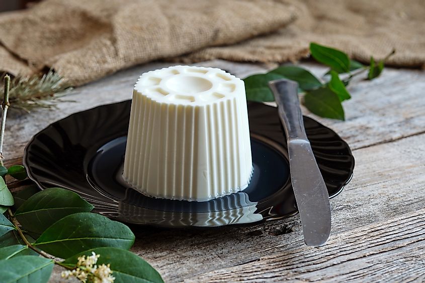 A traditional fresh sheep cheese from the province of Burgos, Spain.