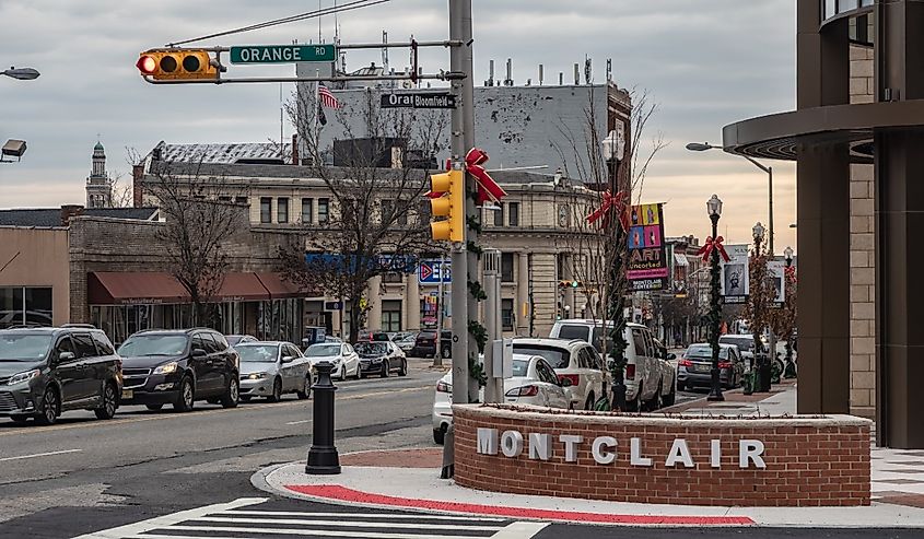 Downtown sign in Montclair, New Jersey.
