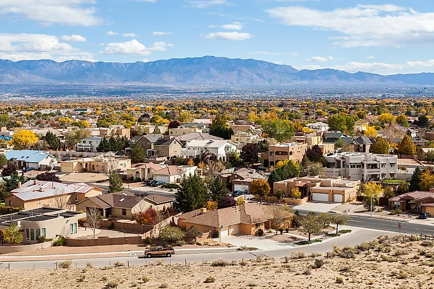 Albuquerque residential suburbs, New Mexico