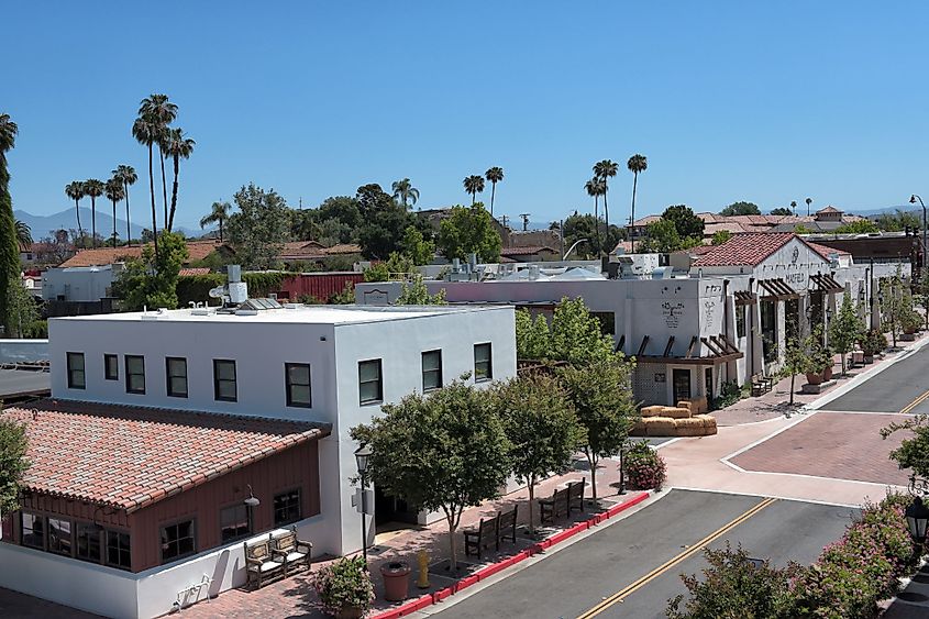 Businesses on Verdugo Street in the Historic downtown district of San Juan Capistrano, California.