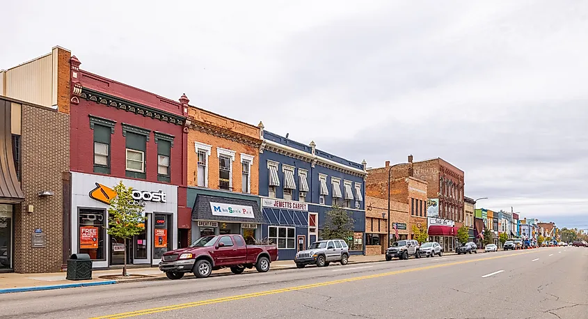 The Historic business district on Cochran Avenue in Charlotte, Michigan