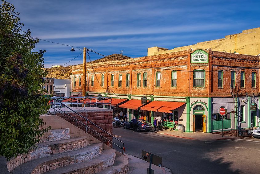 Historic Connor Hotel on the Main Street of Jerome, Arizona
