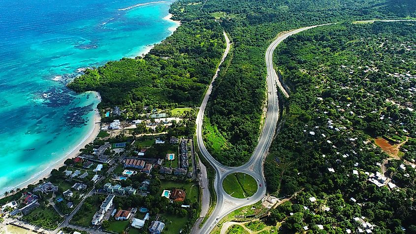 Aerial view of St.Ann's Bay