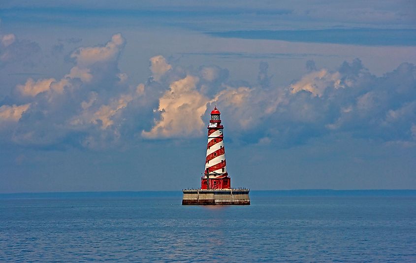White Shoal Lighthouse near Beaver Island, Michigan.
