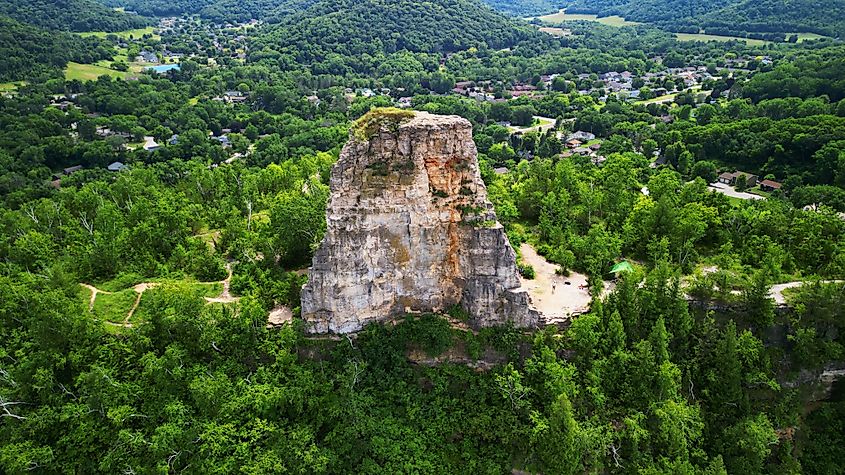 Sugar Loaf Bluff, Winona, Minnesota.