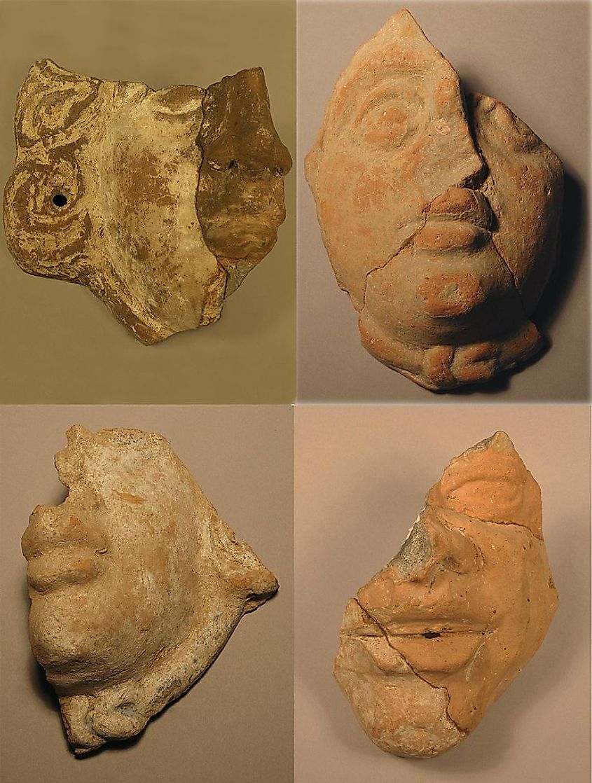 Terracota masks discovered in Ullastret.