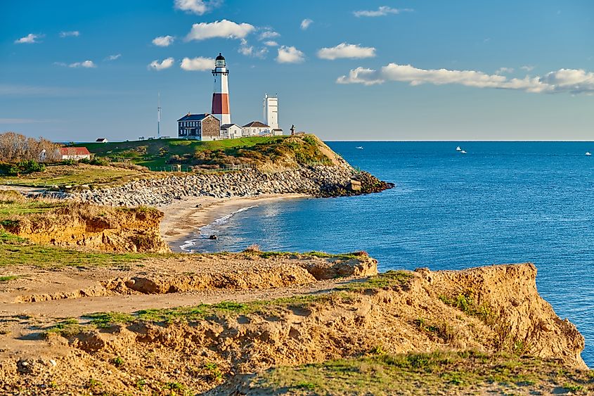 The famous Montauk Lighthouse and beach.