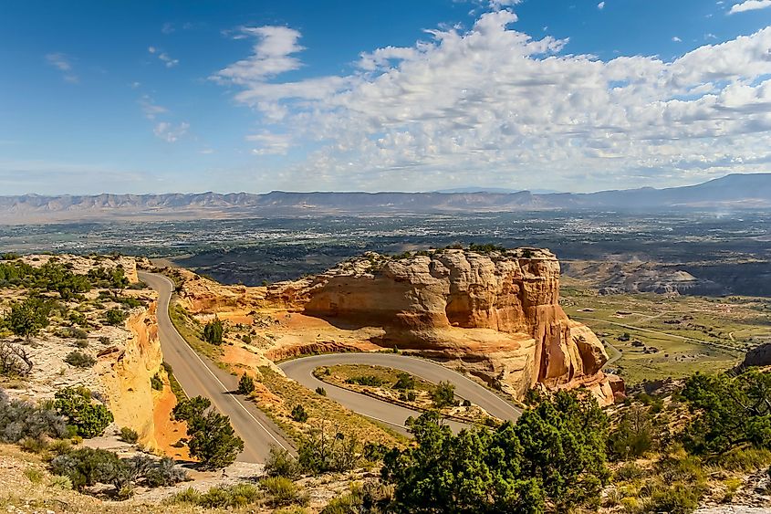 Road through colorado national monument