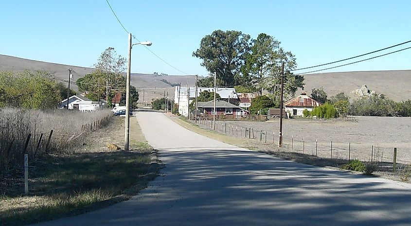 A photo of the town of Harmony, CA