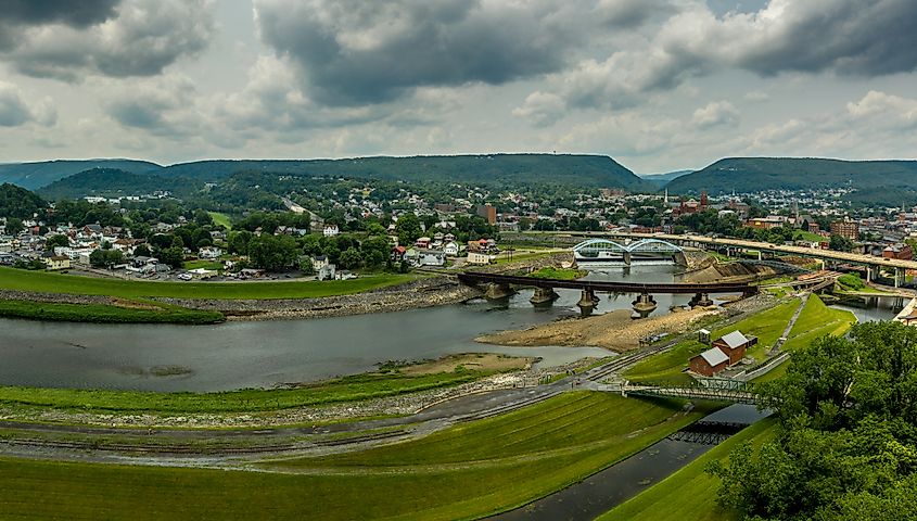 The serene town of Cumberland, Maryland