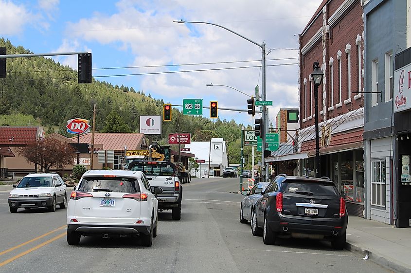U.S. Route 26 running through John Day, Oregon