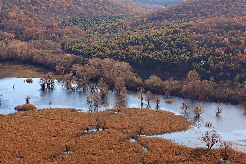 karst lake Doberdo, Italy