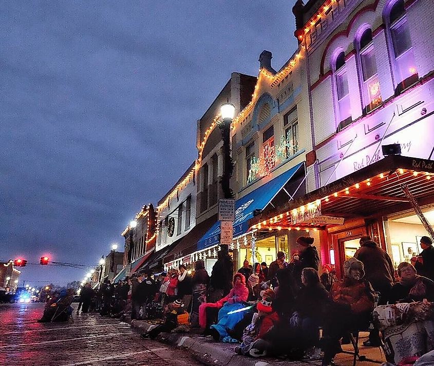 Christmas parade in Seward, Nebraska.