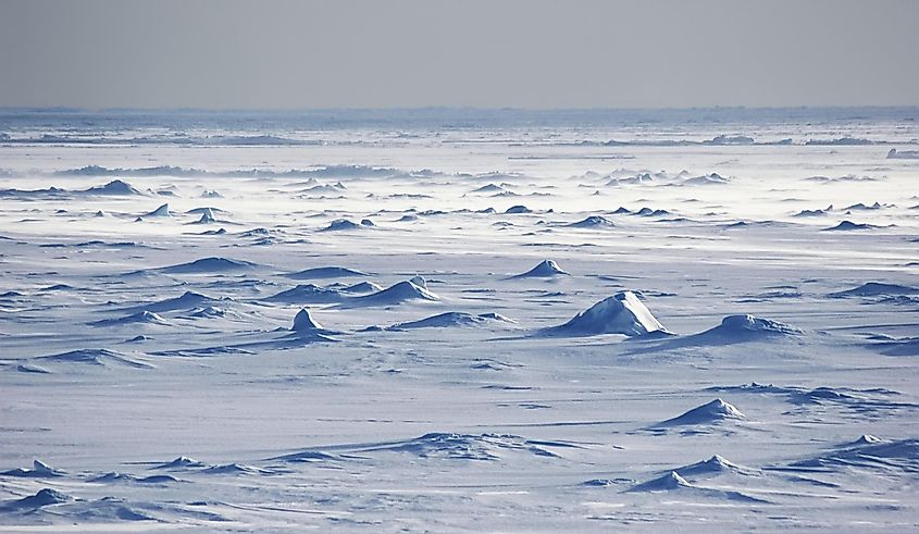 Antarctica desert landscape