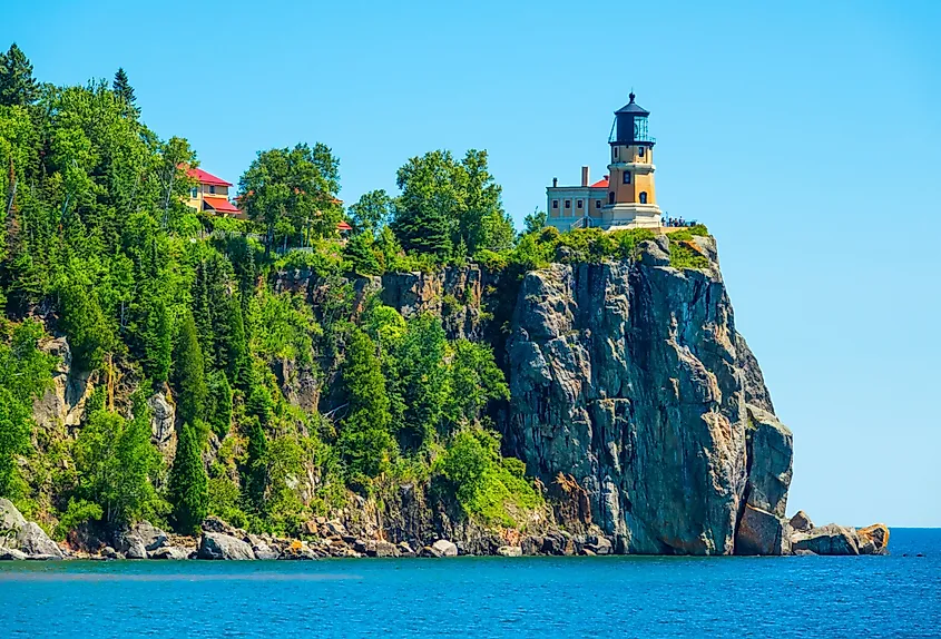 View of Split Rock Lighthouse located southwest of Silver Bay, Minnesota.