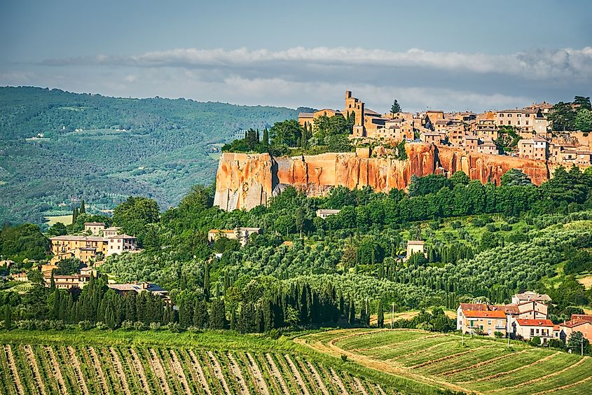 The historic hilltop town of Orvieto, Italy. 