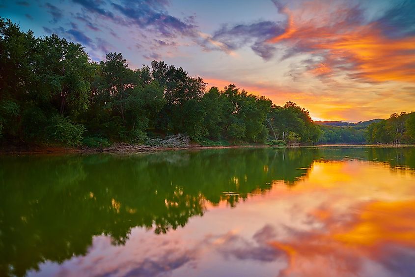 Sunset on the Kentucky River.