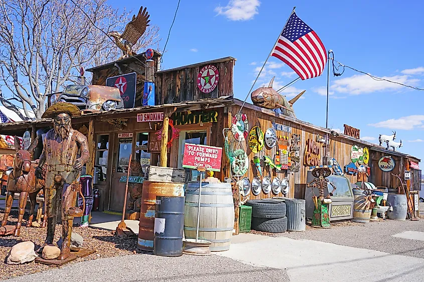 Cottonwood, Arizona: View of vintage signs in historic Old Town Cottonwood, in Yavapai County, Arizona.