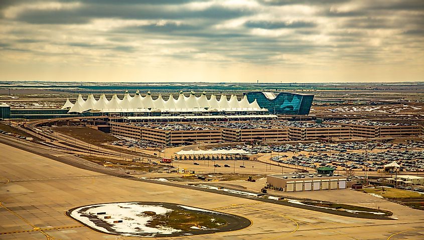 Aerial view of Denver International Airport