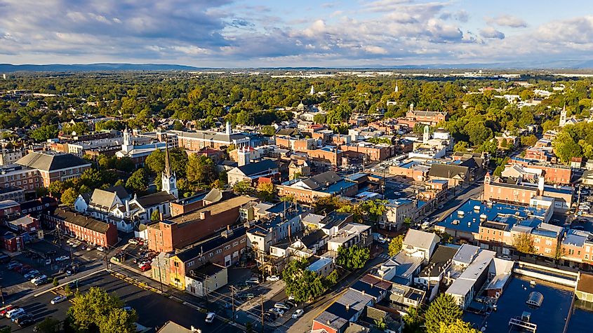 Aerial view of Carlisle, Pennsylvania