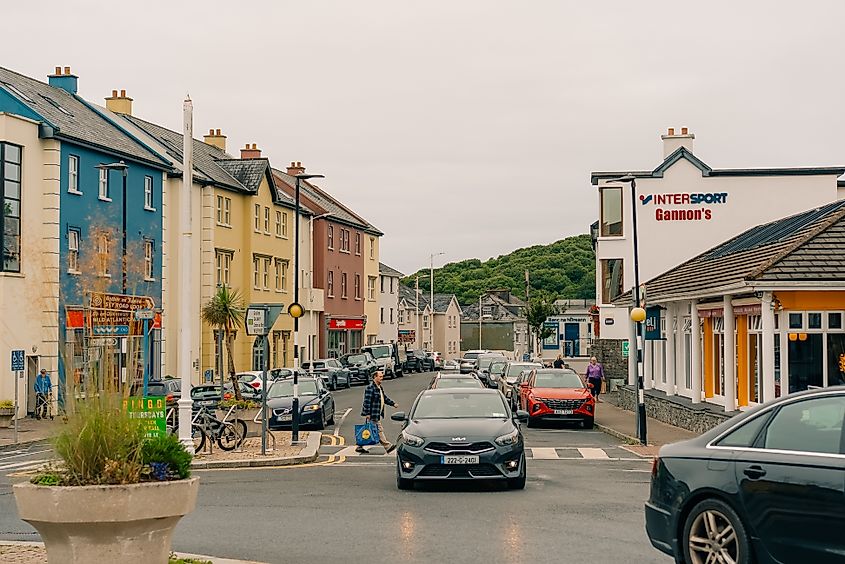 Alcock and Brown Memorial in Market Square of Clifden, Ireland