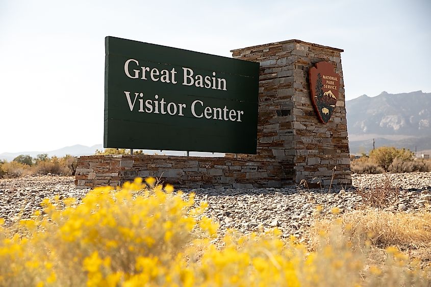 Great Basin National Park Visitors Center Sign.