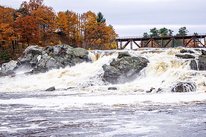 Great Falls in Auburn, Maine.